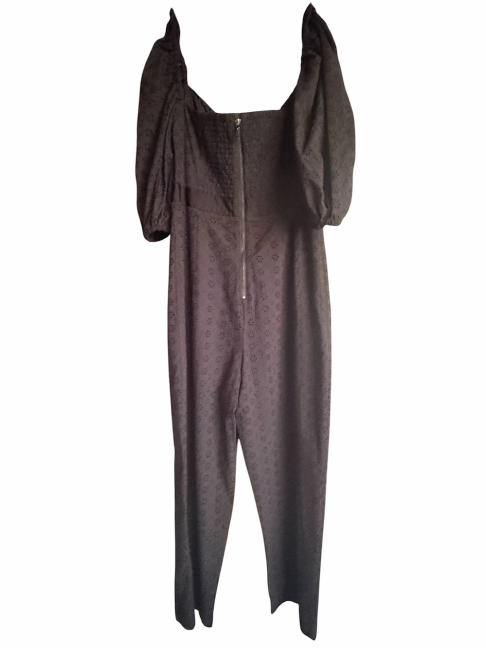Alice McCall Black Puff-Sleeve Jumpsuit with Fitted Waist - Picture 3 of 7